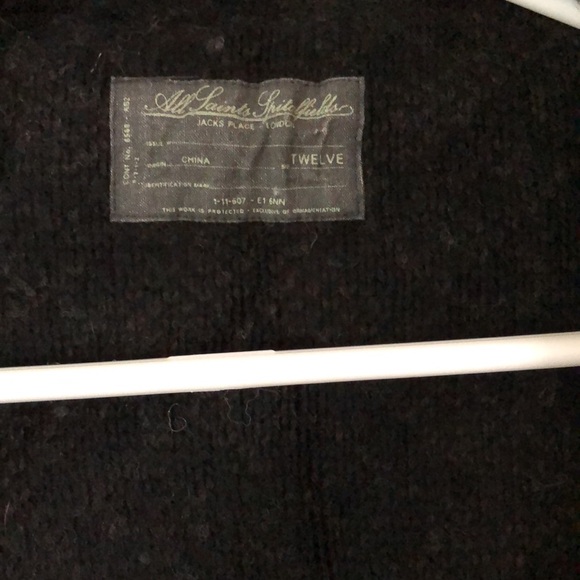 - All Saints Black and Brown Mix cardigan size 12 - Picture 2 of 3